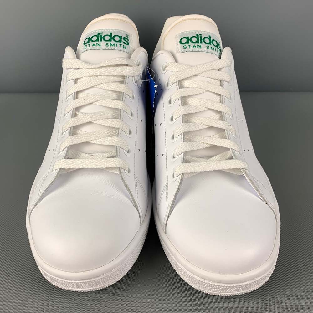 ADIDAS x STAN SMITH White Leather Lace Up Sneakers - Picture 4 of 9
